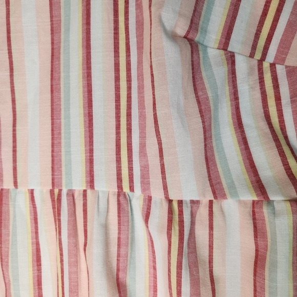 True Craft Striped Red, Pink, Blue and White Womens 3x Lined Dress. Babydoll - Picture 5 of 9
